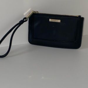 Cole Haan Black Leather Mini Wristlet EUC